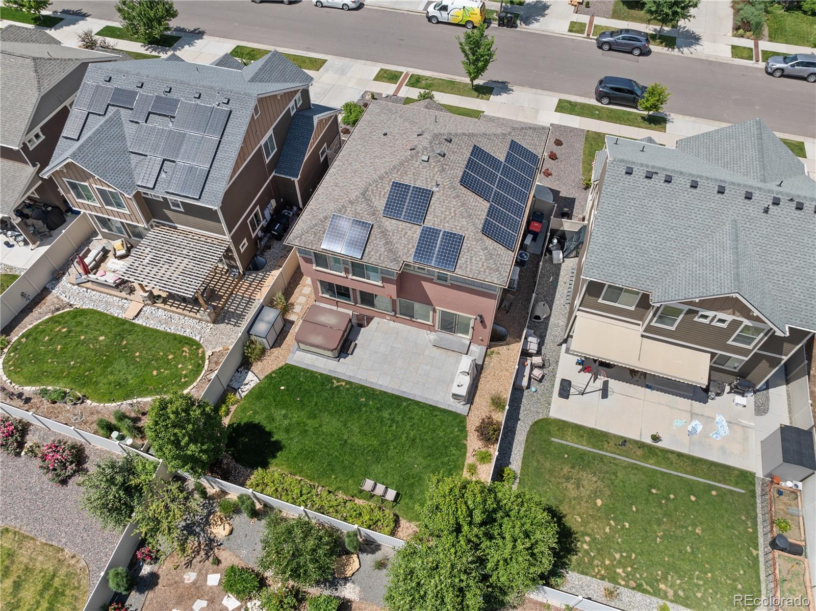 1074 Acadia Circle Erie, CO 80516 - Photo 37 of 50 an aerial view of residential house with outdoor space and parking