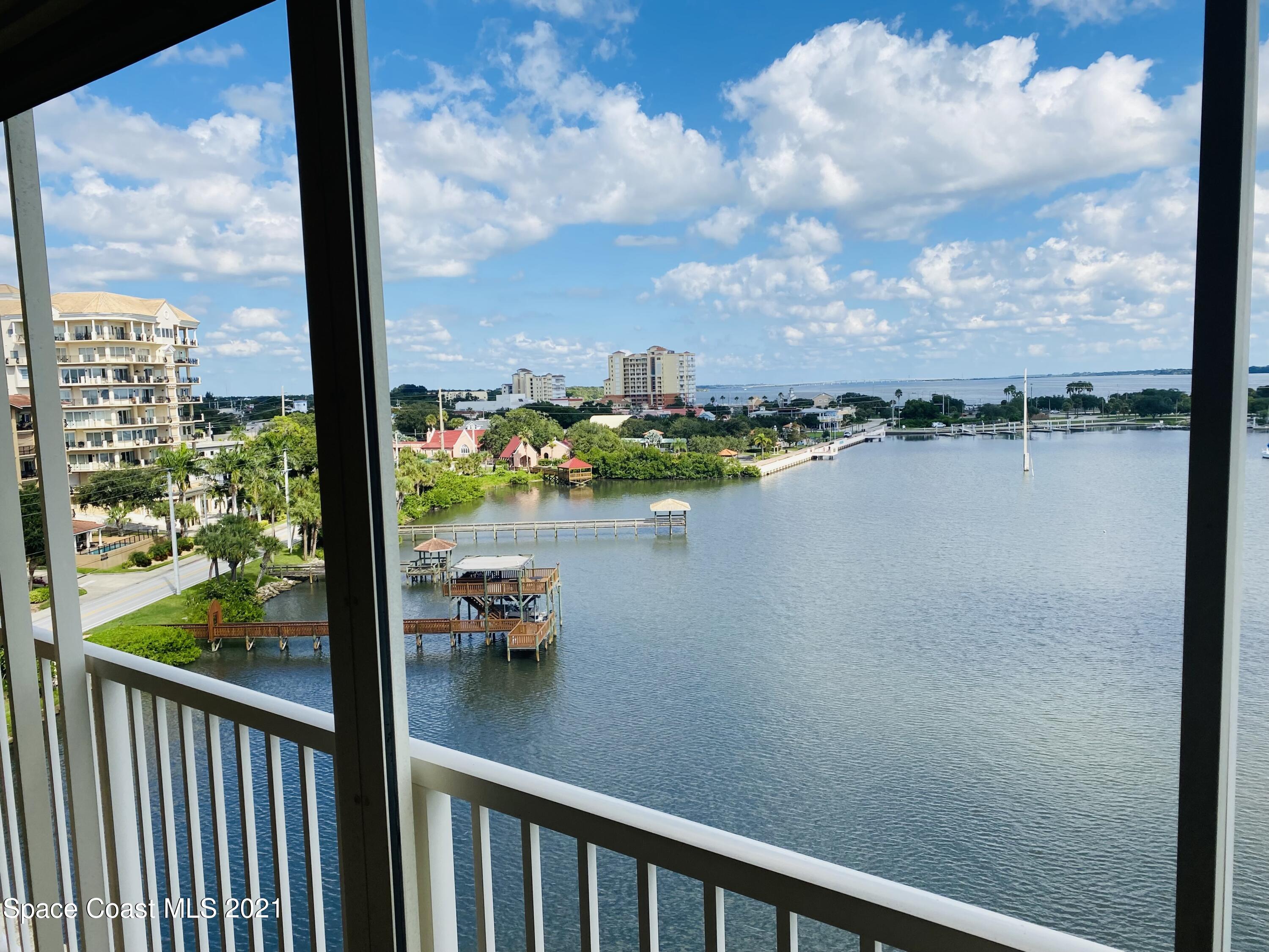 100 Riverside Drive, Unit 705 Cocoa, FL 32922 - Photo 31 of 39 a view of a lake from a balcony