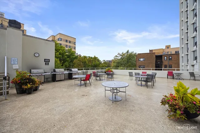 a view of outdoor space with seating