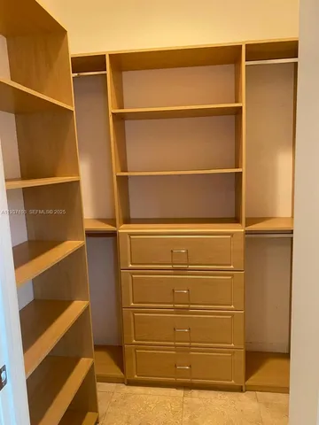 a close view of closet