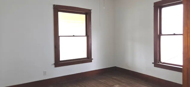 an empty room with a window