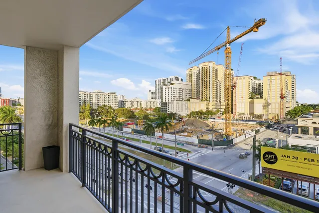 a view of balcony with city view