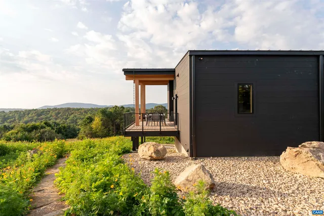 a house view with a garden space