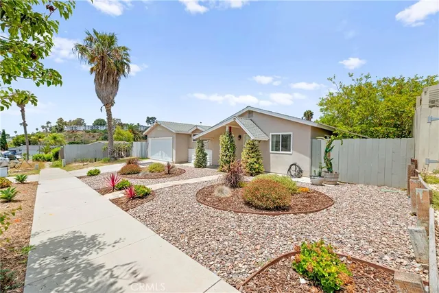 a house view with a backyard space