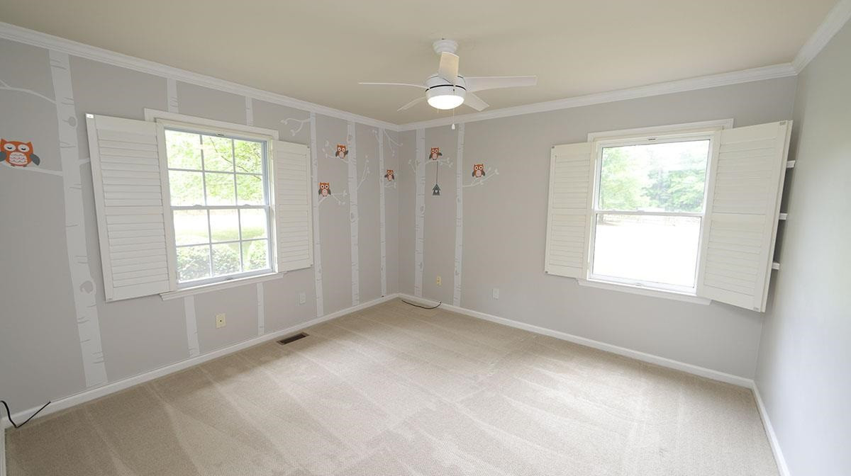 3421 Coley Road Durham, NC 27703 - Photo 19 of 30 The secondary bedrooms are large, including fans and carpet with upgraded padding installed in 2018, lots of natural light. Bedroom