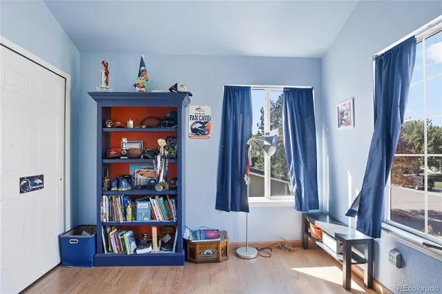 a view of room with furniture and book shelf