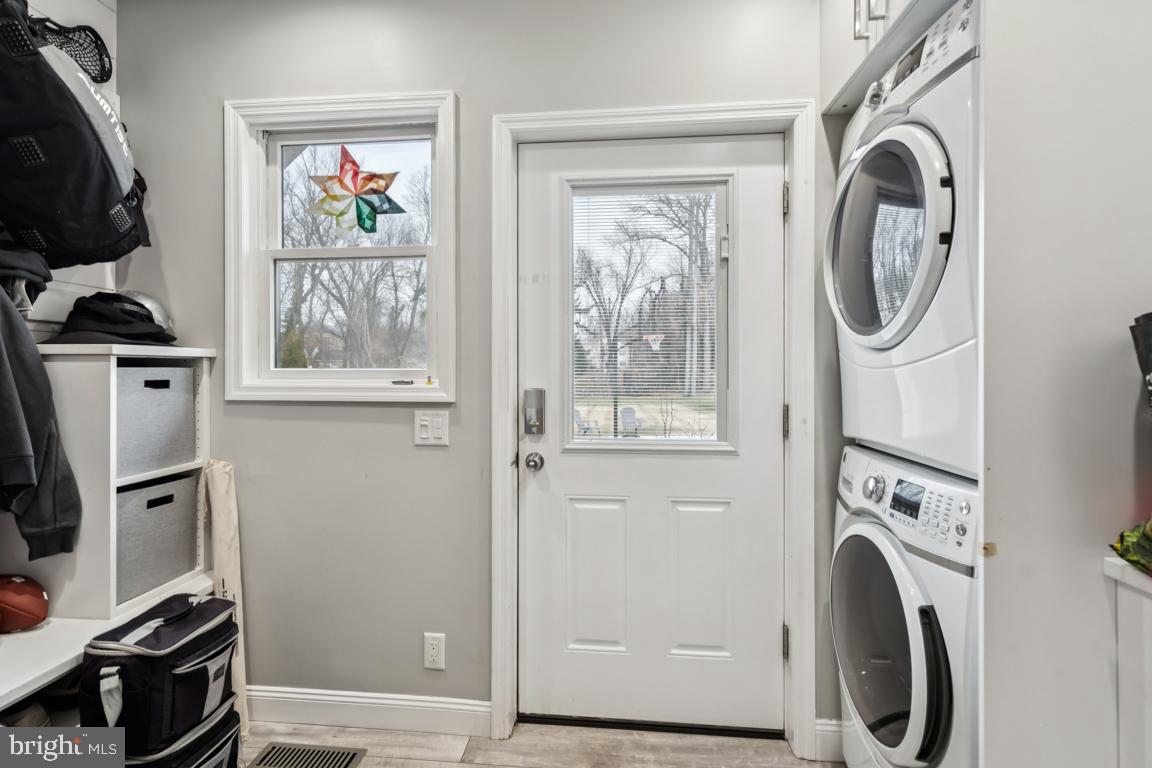 9 North Lenola Road Moorestown, NJ 08057 - Photo 12 of 25 a view of a storage and utility room with washer and dryer