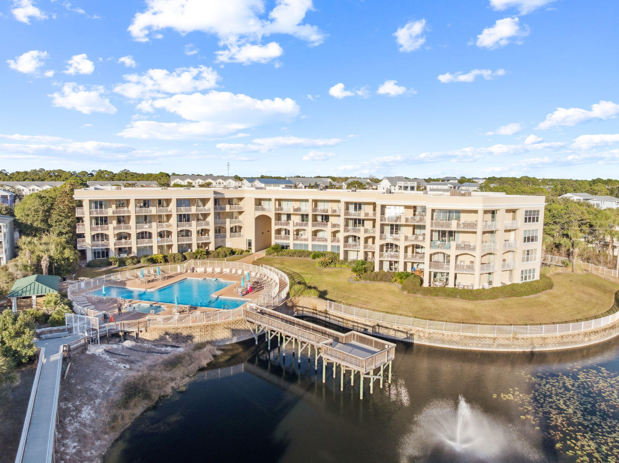 4045 West County Highway 30A, Unit 108 Santa Rosa Beach, FL 32459 - Photo 25 of 29 a view of a swimming pool with a terrace