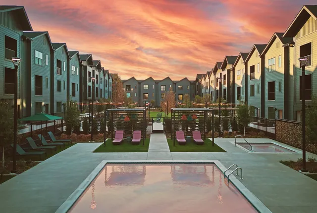a view of a house with a swimming pool