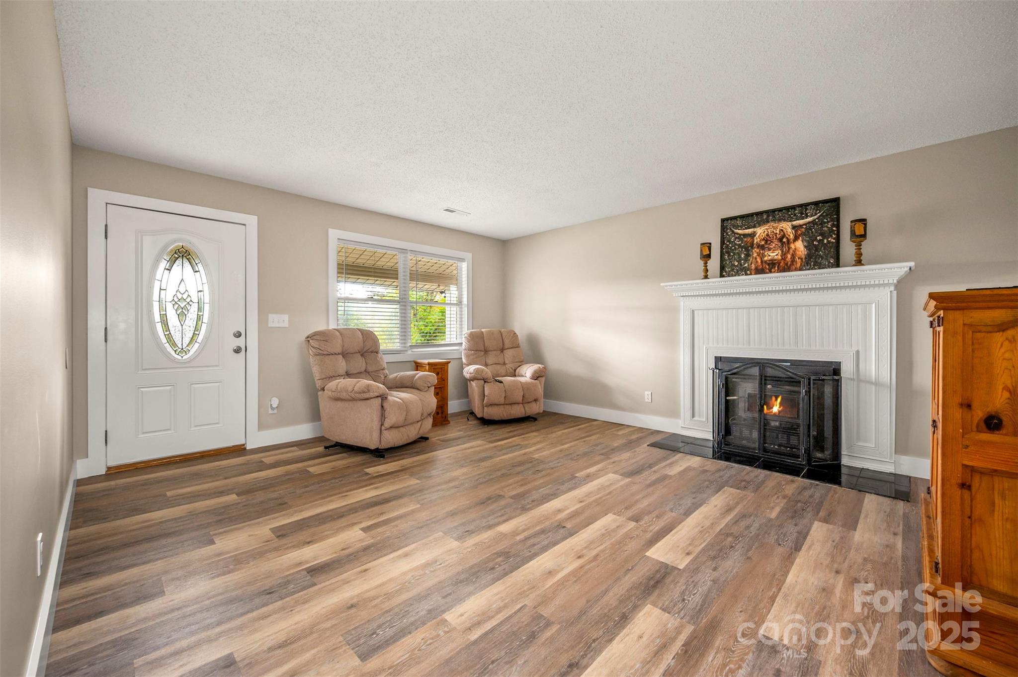 569 Lanning Road Hendersonville, NC 28792 - Photo 7 of 32 a living room with furniture and a fireplace
