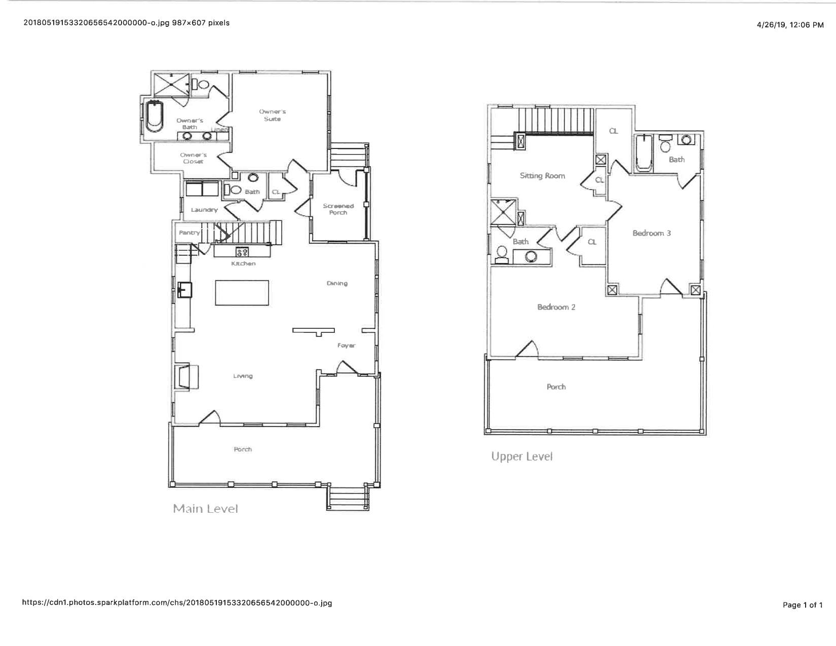 1538 Old Rivers Gate Road Mount Pleasant, SC 29466 - Photo 48 of 48 Floor Plan