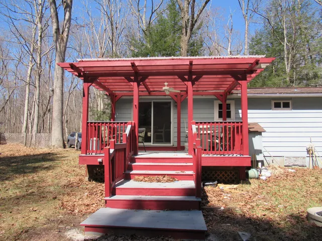a view of outdoor space with seating area