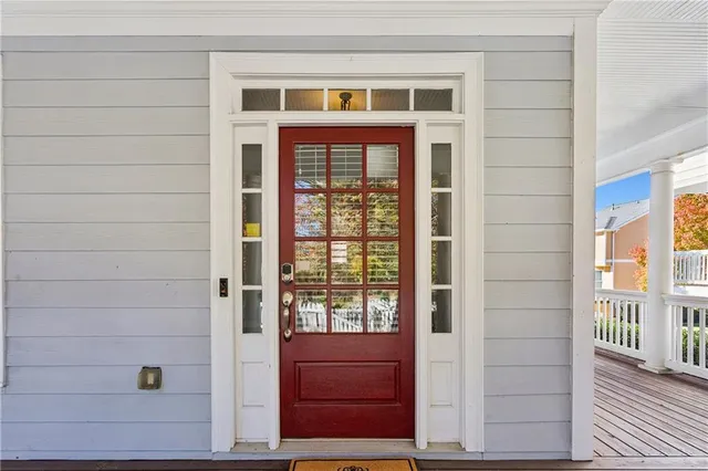 a view of front door