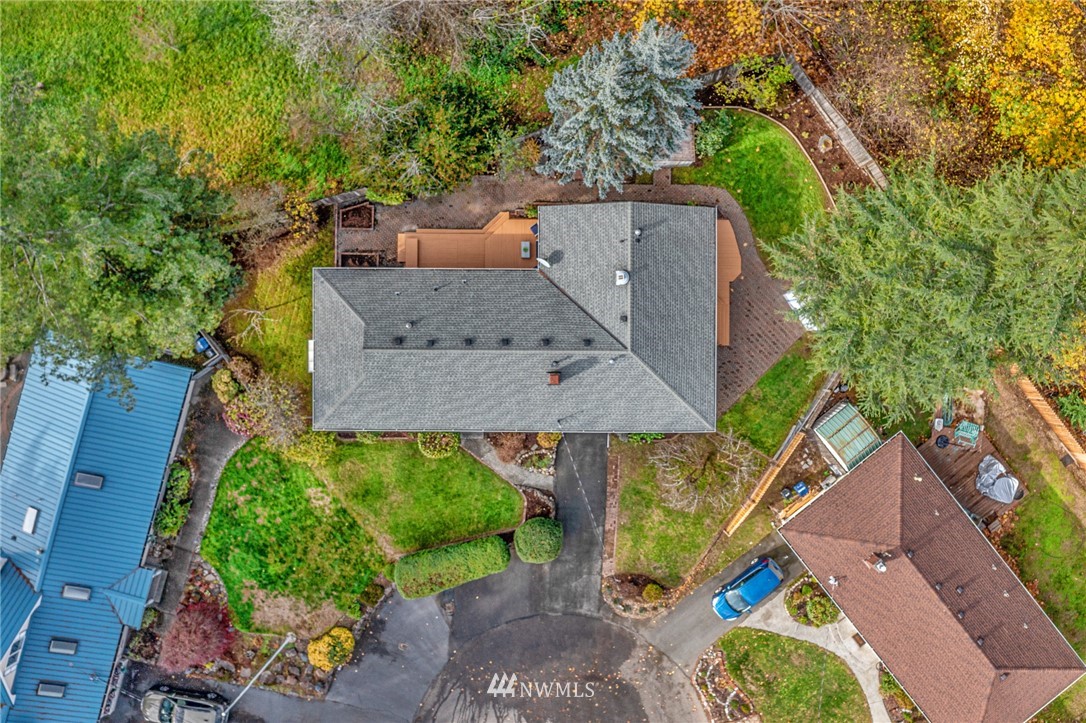 105 232nd Place Southwest Bothell, WA 98021 - Photo 38 of 39 an aerial view of a house with a yard basket ball court and outdoor seating