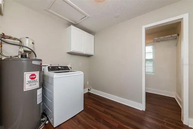 a room with storage and utility