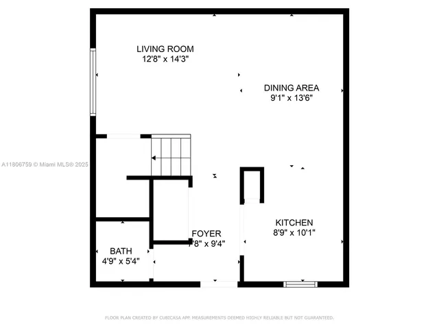 a picture of floor with a white wall and a painting