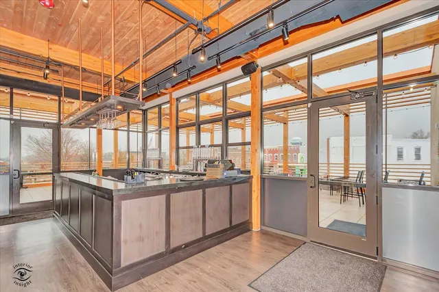 a very nice looking room with a large window