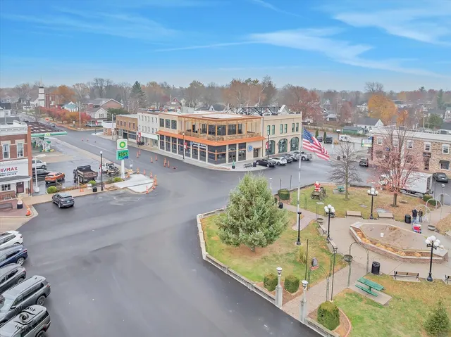 a view of a city from a terrace