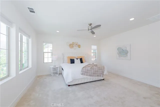 a view of a park with swings