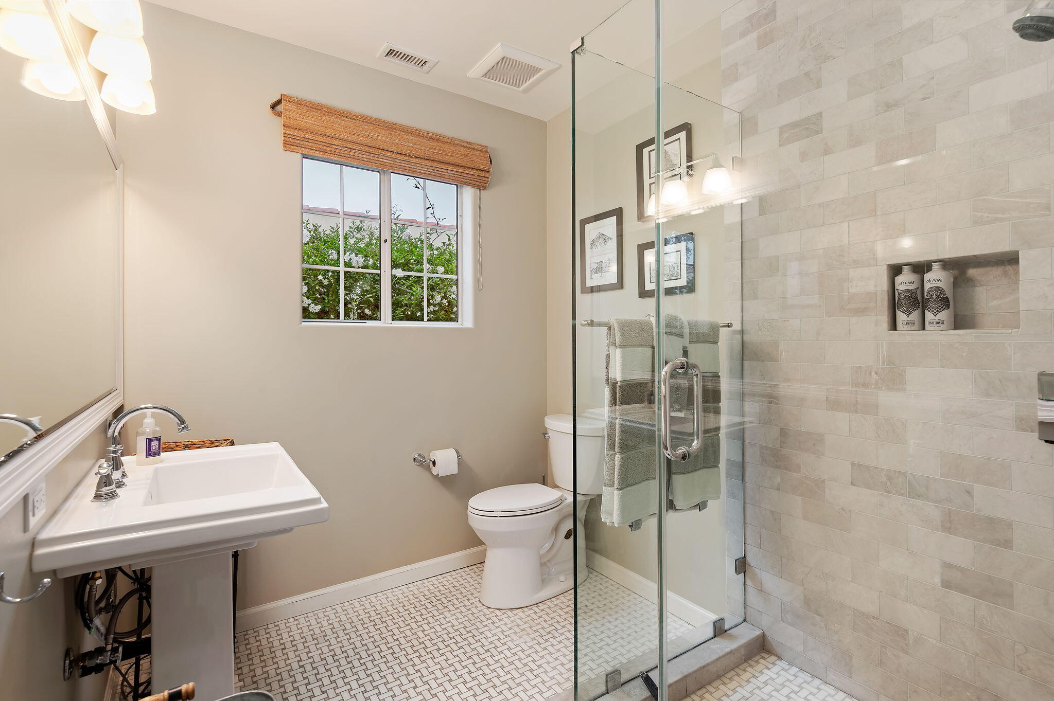 3020 Puesta Del Sol Santa Barbara, CA 93105 - Photo 18 of 33 a bathroom with a sink a toilet and shower