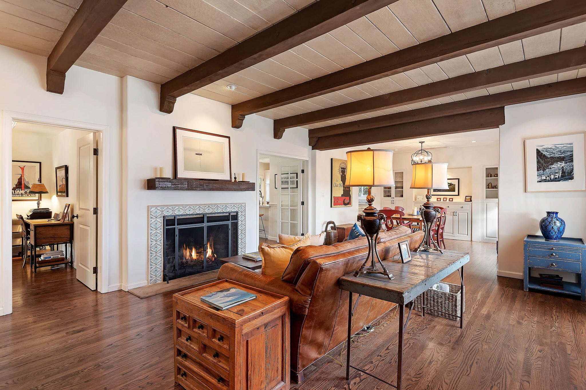 3020 Puesta Del Sol Santa Barbara, CA 93105 - Photo 3 of 33 a view of a livingroom with furniture and a fireplace