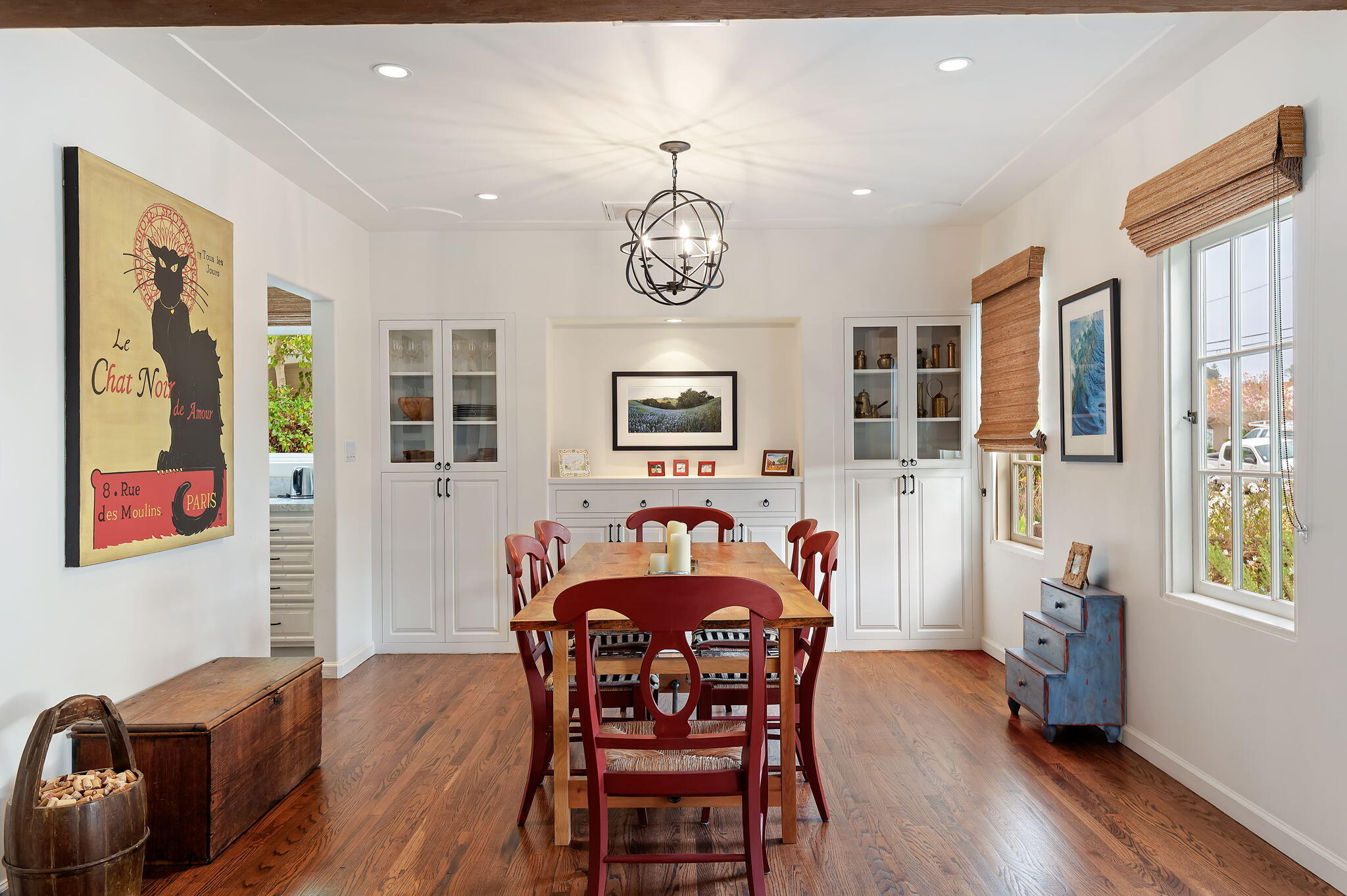 3020 Puesta Del Sol Santa Barbara, CA 93105 - Photo 6 of 33 a view of a dining room with furniture window and wooden floor