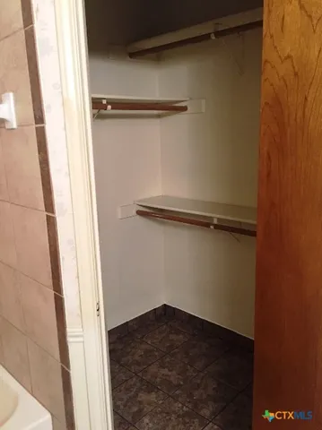 a close view of closet