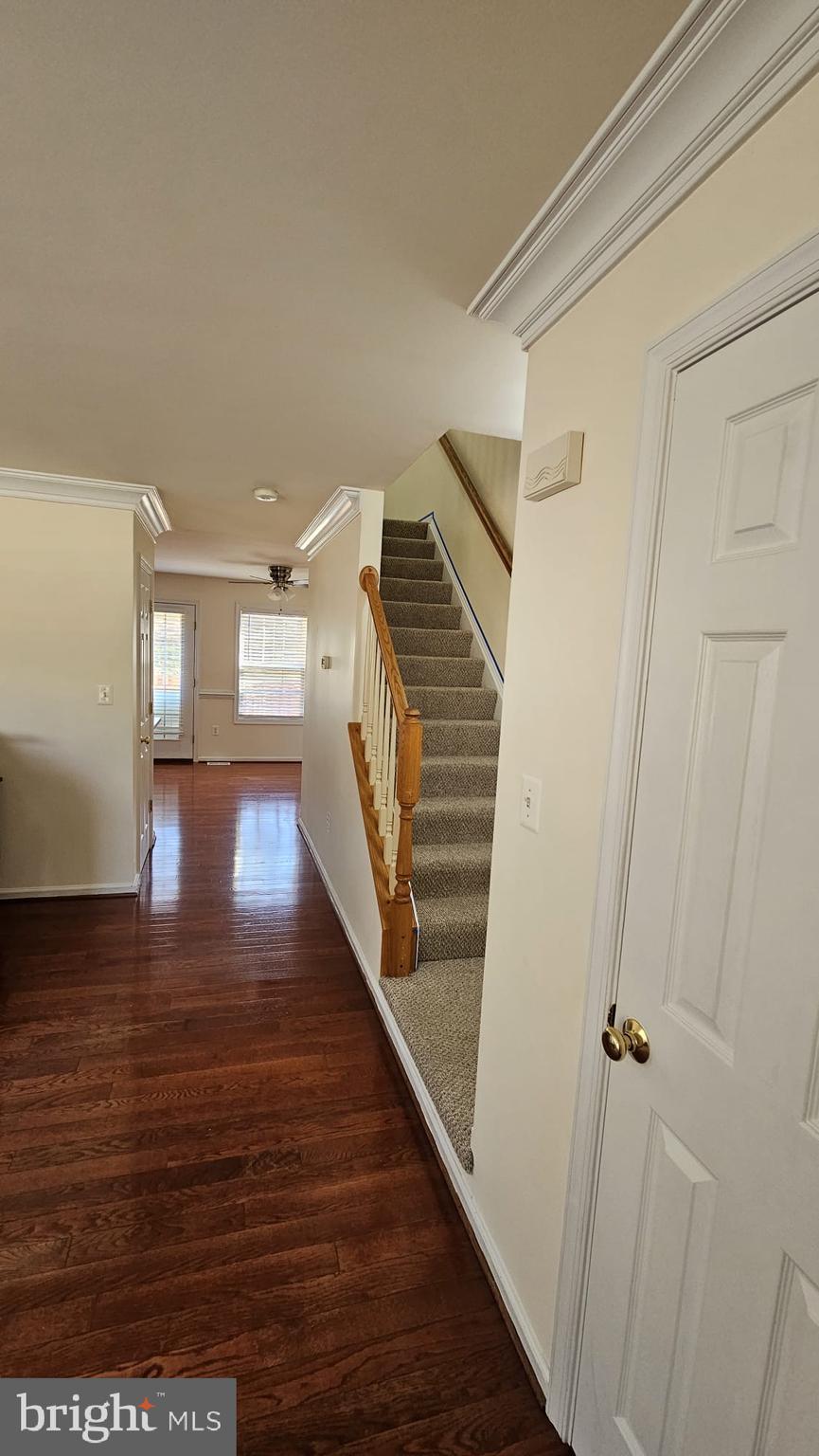 201 Eastside Lane Winchester, VA 22602 - Photo 12 of 21 a view of a hallway with wooden floor and stairs