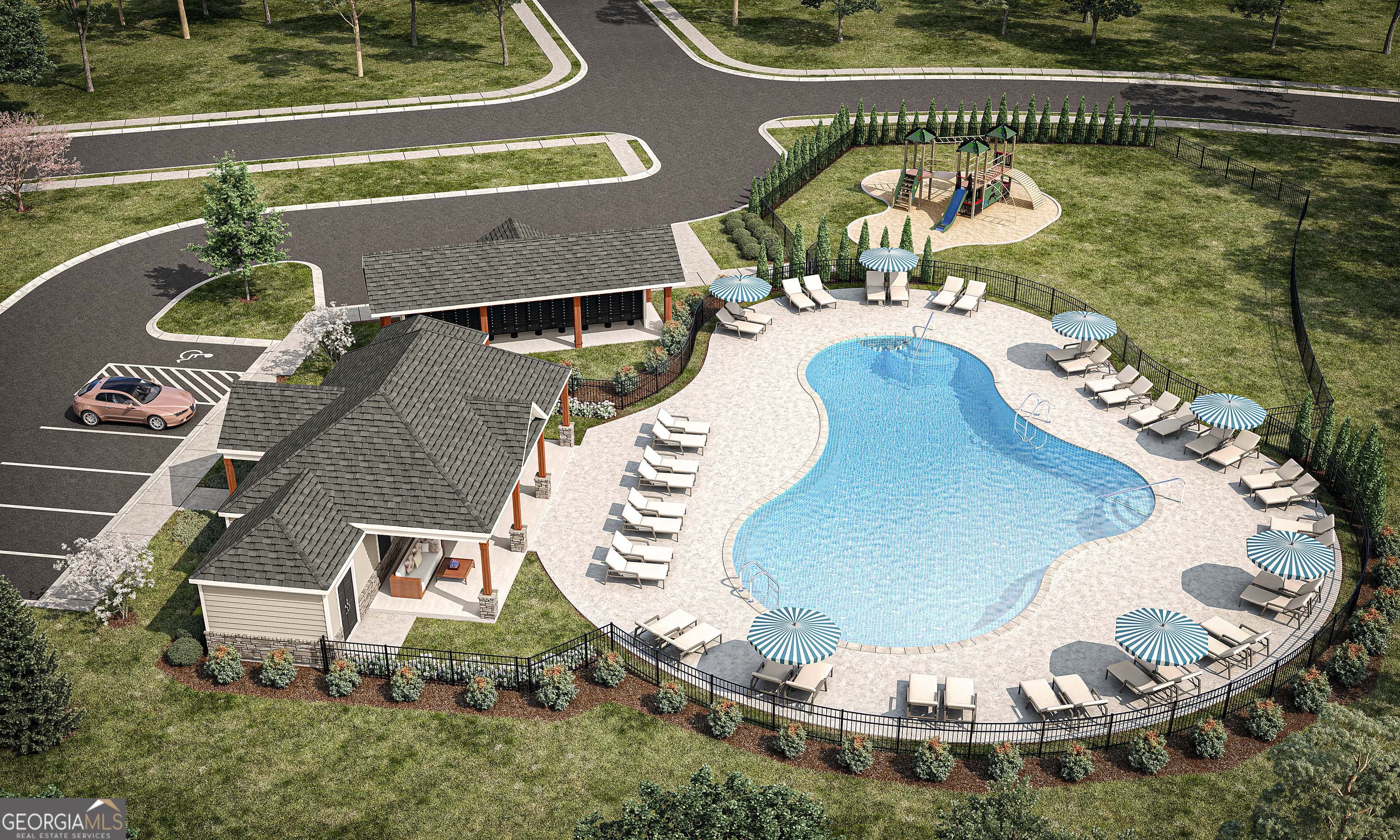 404 Hazel Drive Locust Grove, GA 30248 - Photo 3 of 3 a view of a swimming pool with outdoor seating