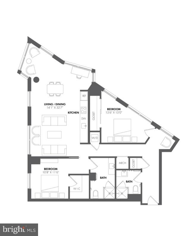1630 Columbia Road Northwest, Unit 917 Washington, DC 20009 - Photo 24 of 24 Floor plan