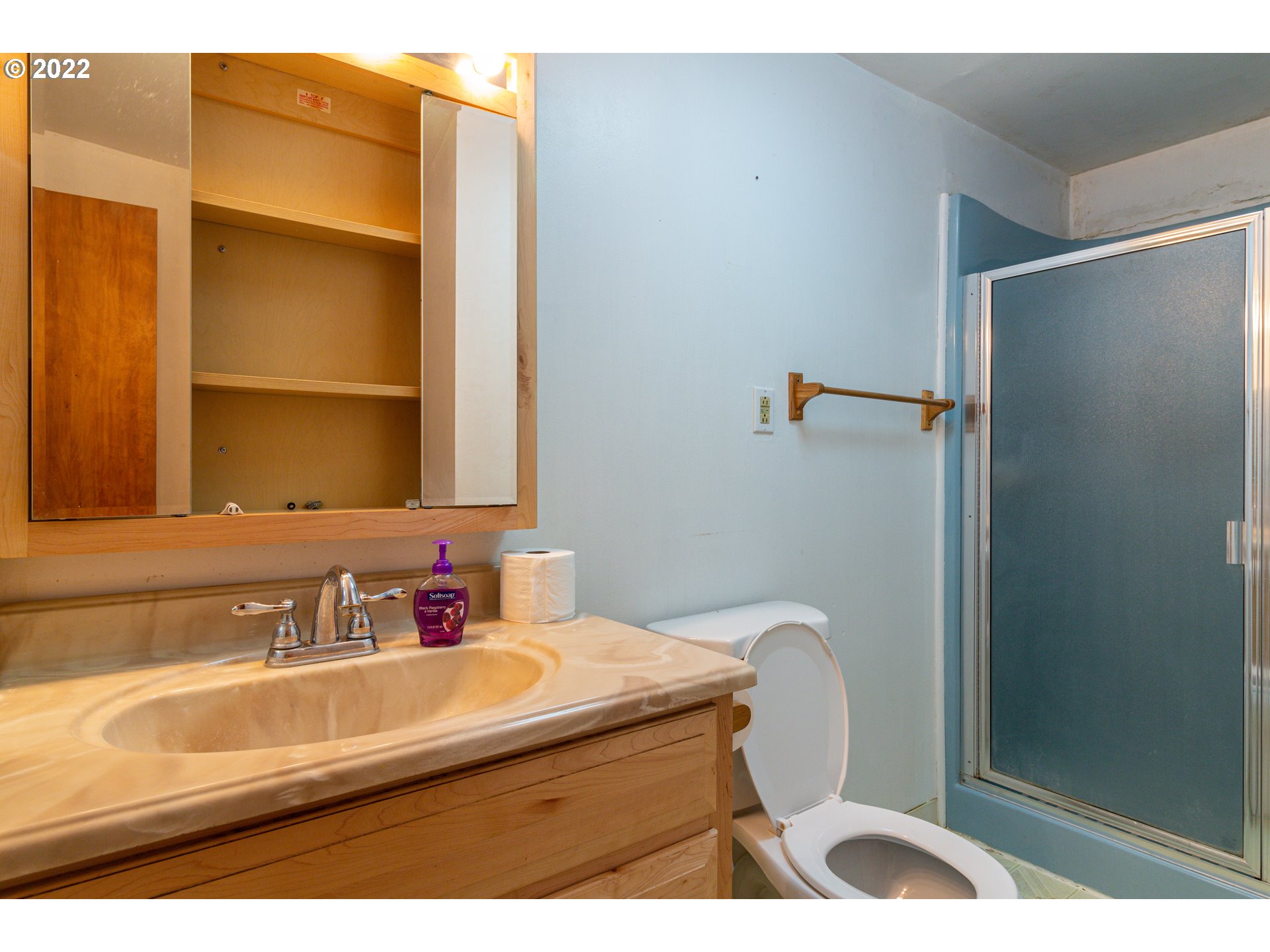 33225 West Spearman Road Hermiston, OR 97838 - Photo 17 of 32 a bathroom with a sink and a mirror