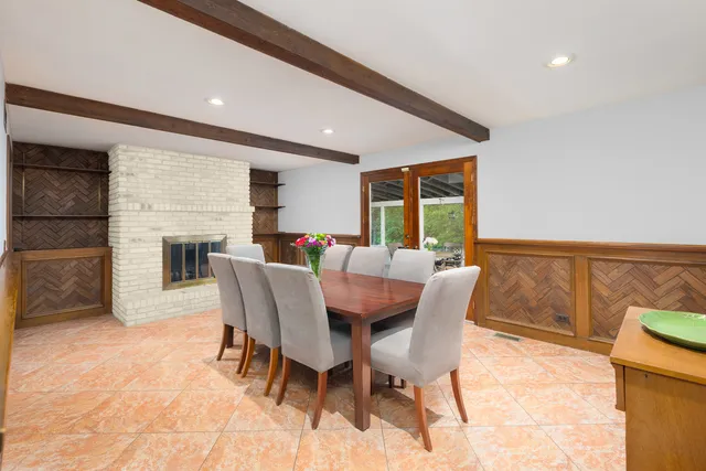 a view of a hallway with staircase