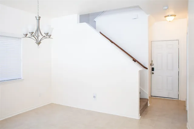 a view of a room with rack on the wall