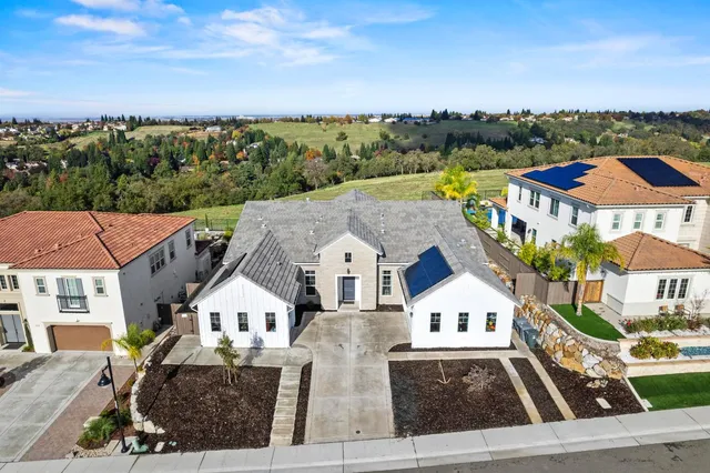an aerial view of multiple houses