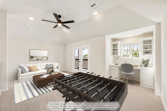 a living room with a couch and a window
