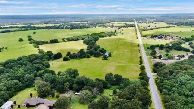 a view of a lake with a houses