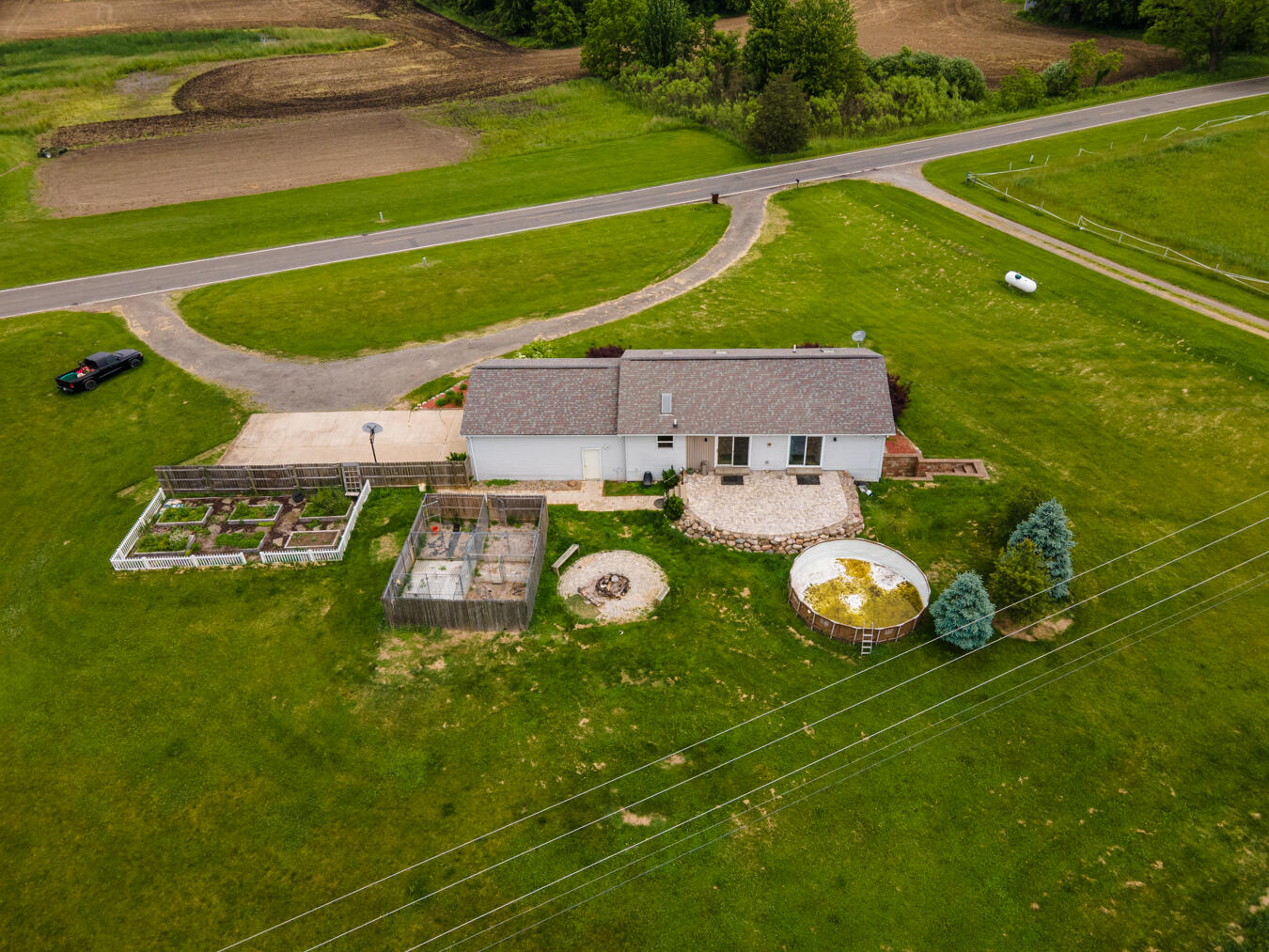 7601 Turk Road Brooklyn, MI 49230 - Photo 35 of 39 DRONE - 7601 Turk Rd Brooklyn MI 49230-0