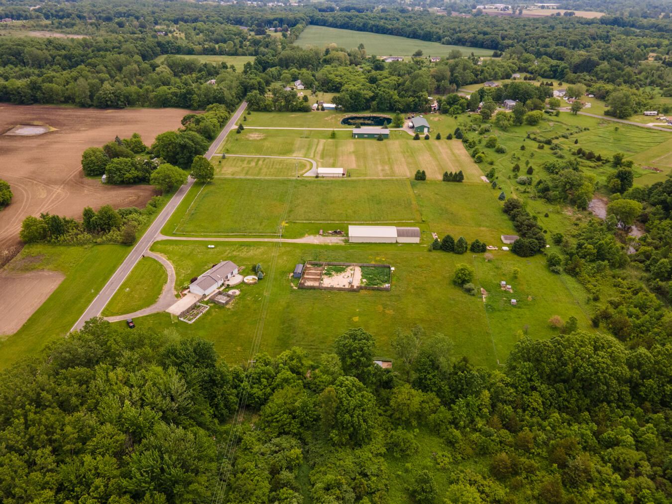 7601 Turk Road Brooklyn, MI 49230 - Photo 38 of 39 DRONE - 7601 Turk Rd Brooklyn MI 49230-0
