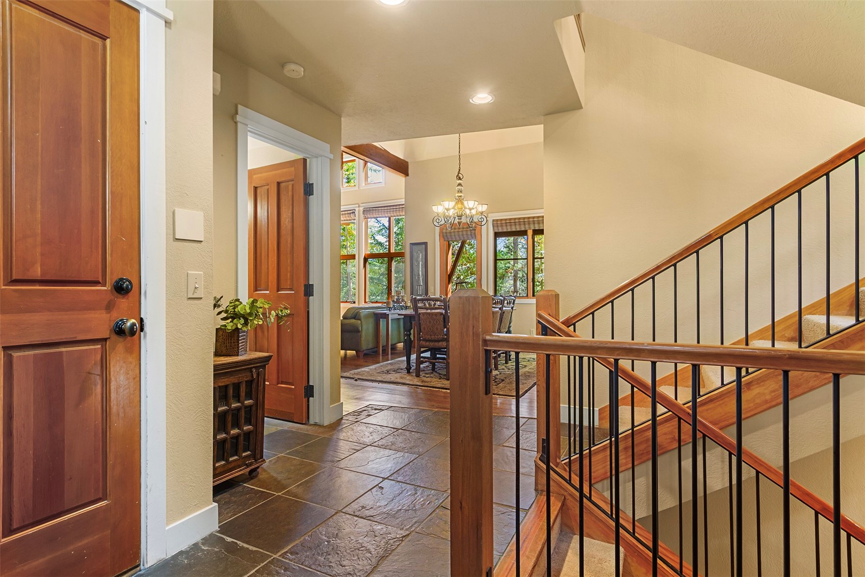 55 Westridge Road, Unit 55 Breckenridge, CO 80424 - Photo 18 of 42 a view of staircase with living room