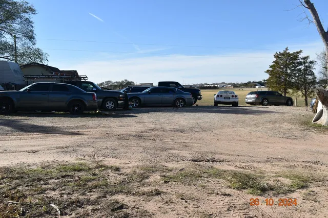 a car parked on the side of a road