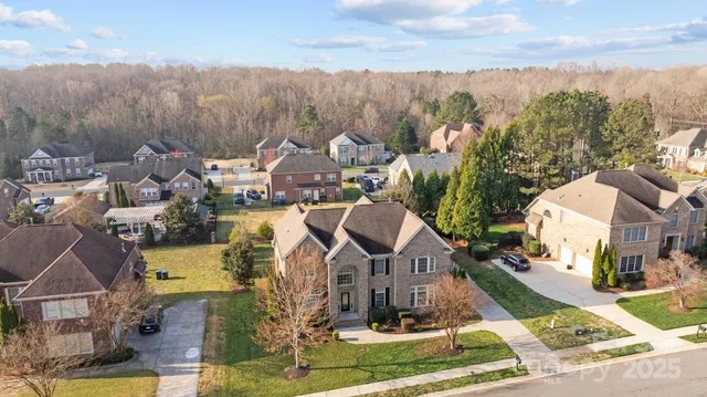 an aerial view of multiple house
