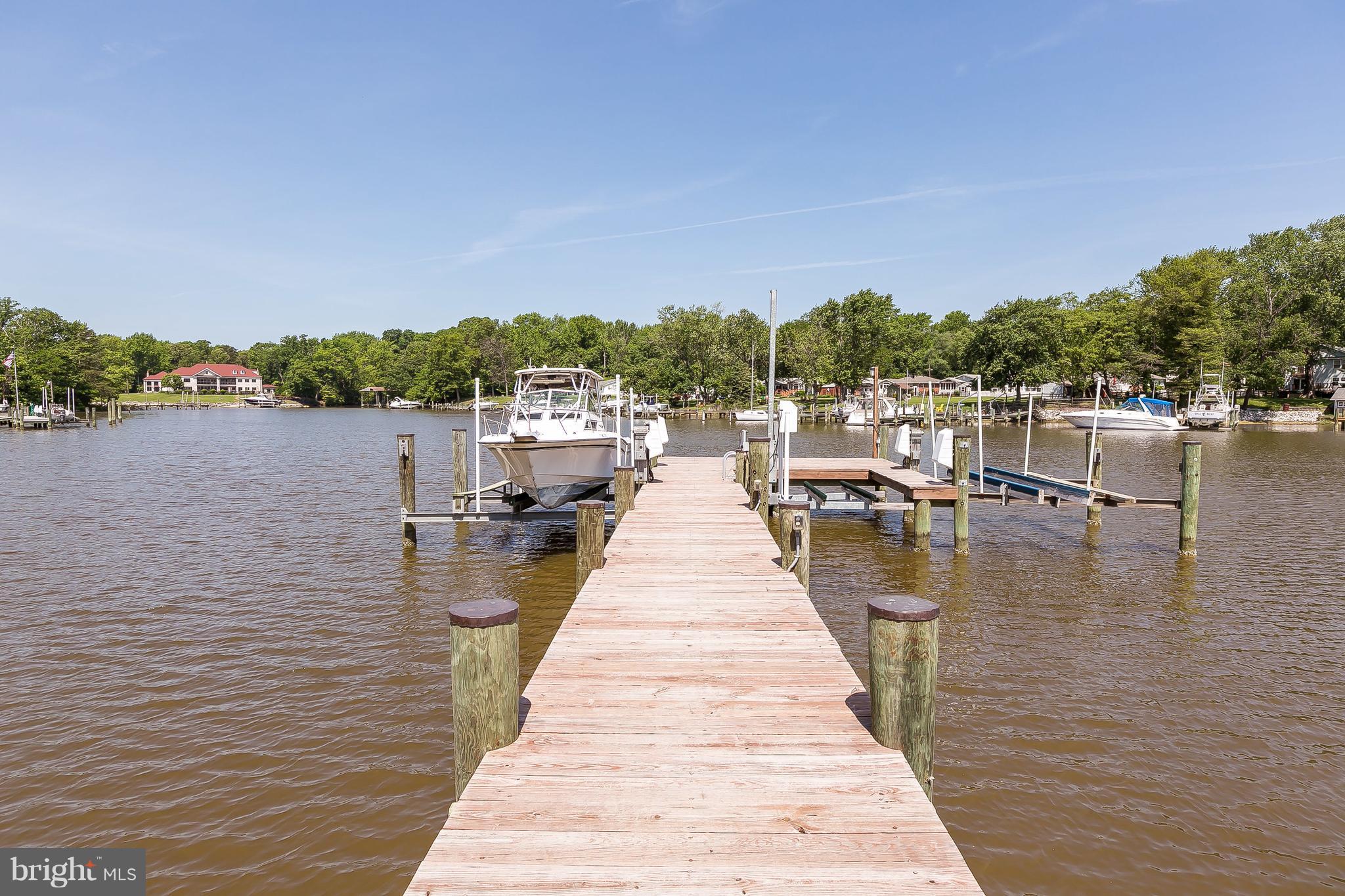 8280 Patapsco Road Pasadena, MD 21122 - Photo 27 of 30 Dock w/2 Boat Lifts & 1 Watercraft Lift