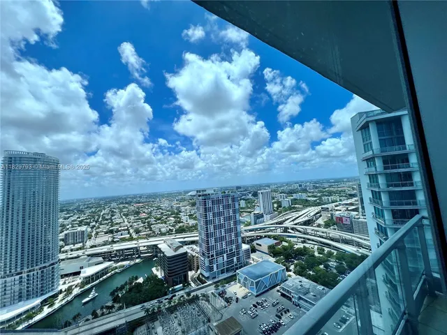 a view of city from balcony