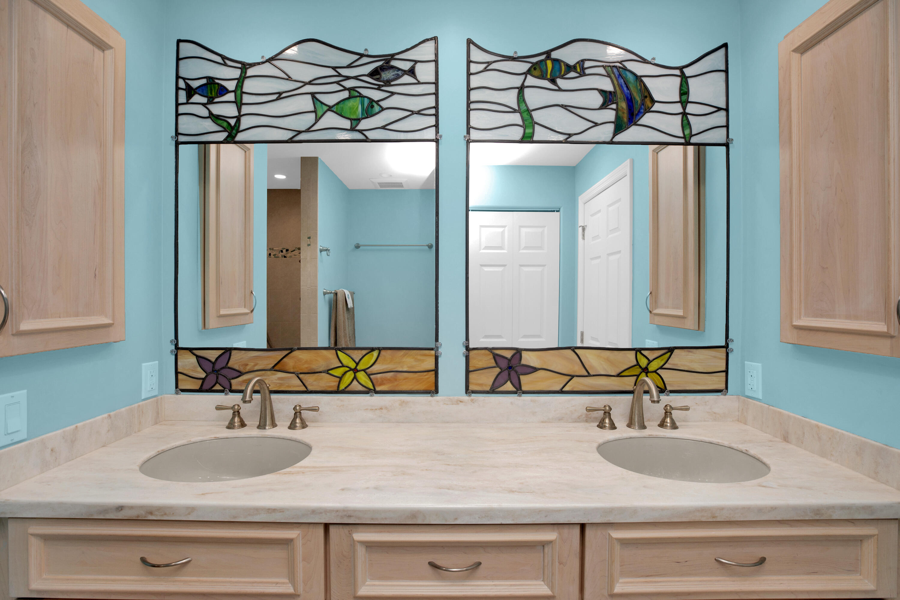 100 South Airport Road Tavernier, FL 33070 - Photo 21 of 42 a bathroom with a sink and a mirror