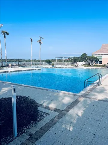 a view of a swimming pool and an ocean