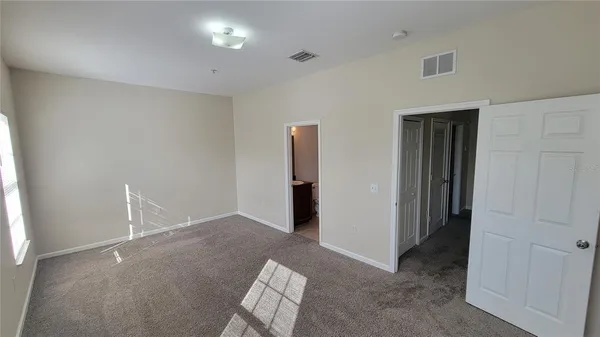 an empty room with a window