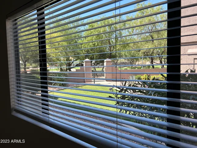 a view of a building from a balcony