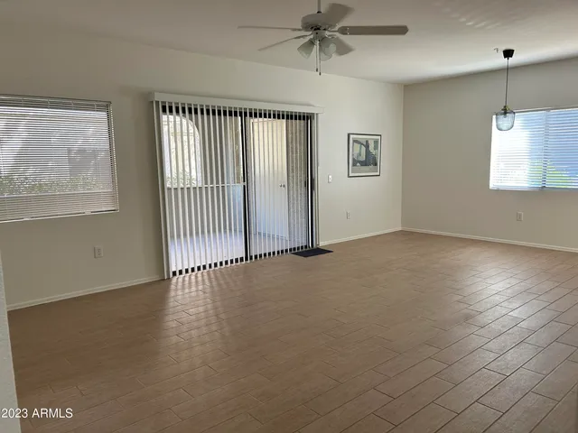 an empty room with a window