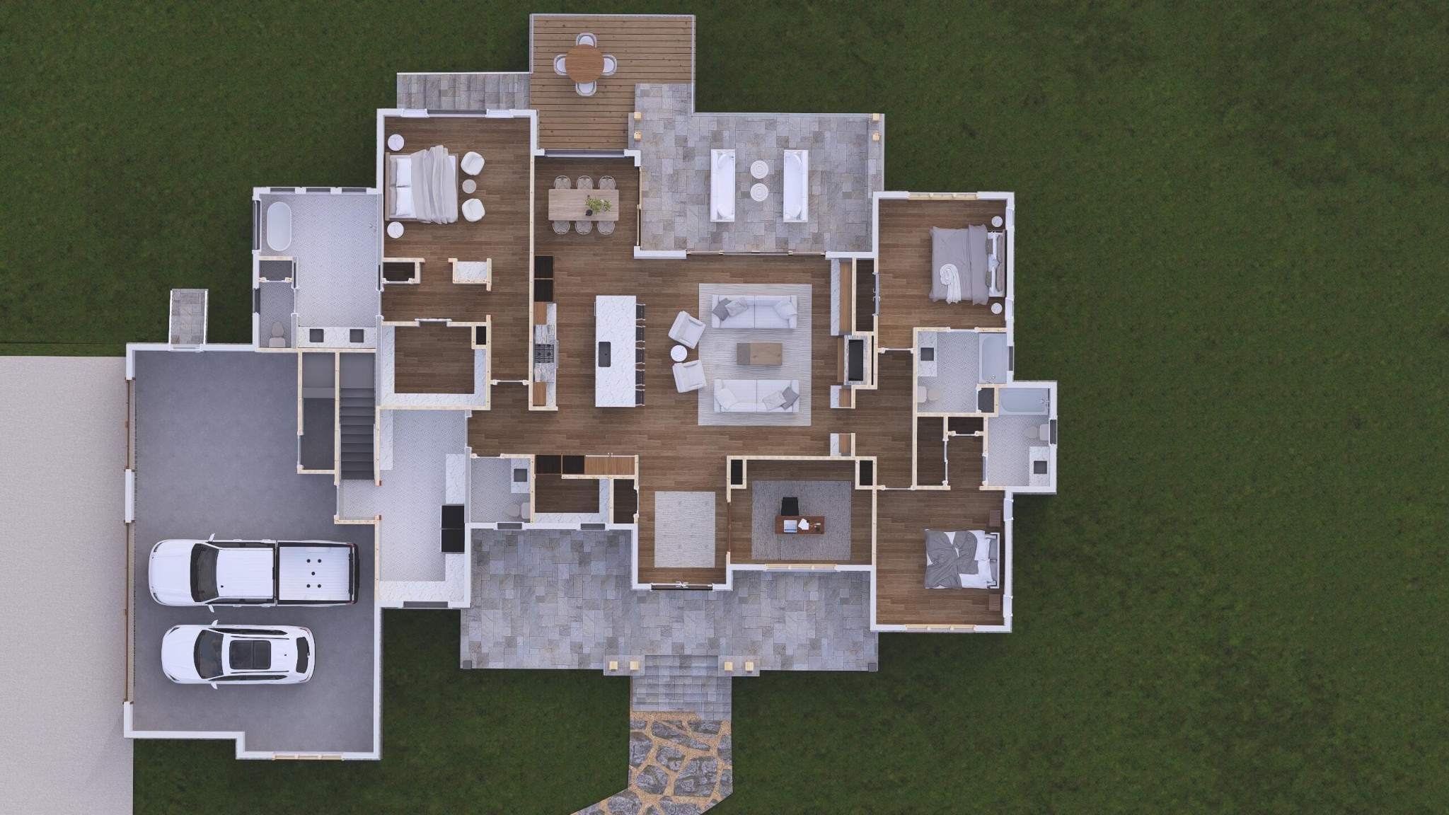 0 Yaki Point Chattanooga, TN 37419 - Photo 13 of 28 an aerial view of residential houses with outdoor space and parking