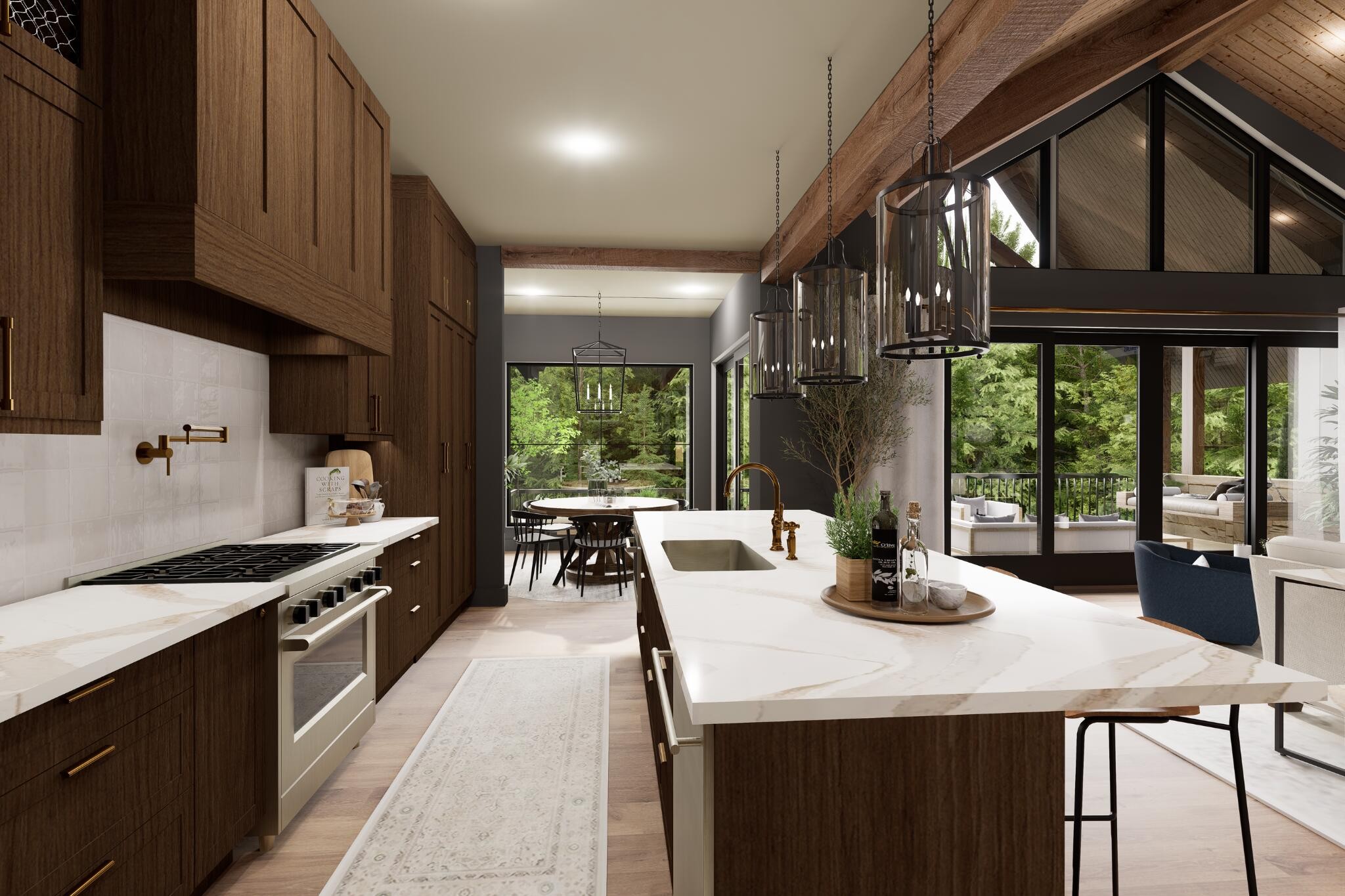 0 Yaki Point Chattanooga, TN 37419 - Photo 8 of 28 a kitchen with a stove a sink a dining table and chairs